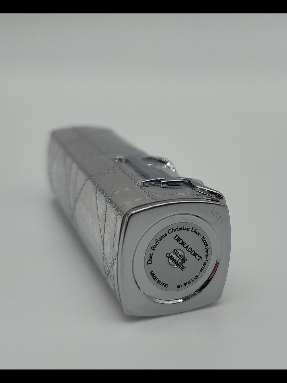 DIOR Addict Silver Cannage Lipstick Case CD Logo Japan Rare Beauty Luxe NIB - Picture 6 of 7